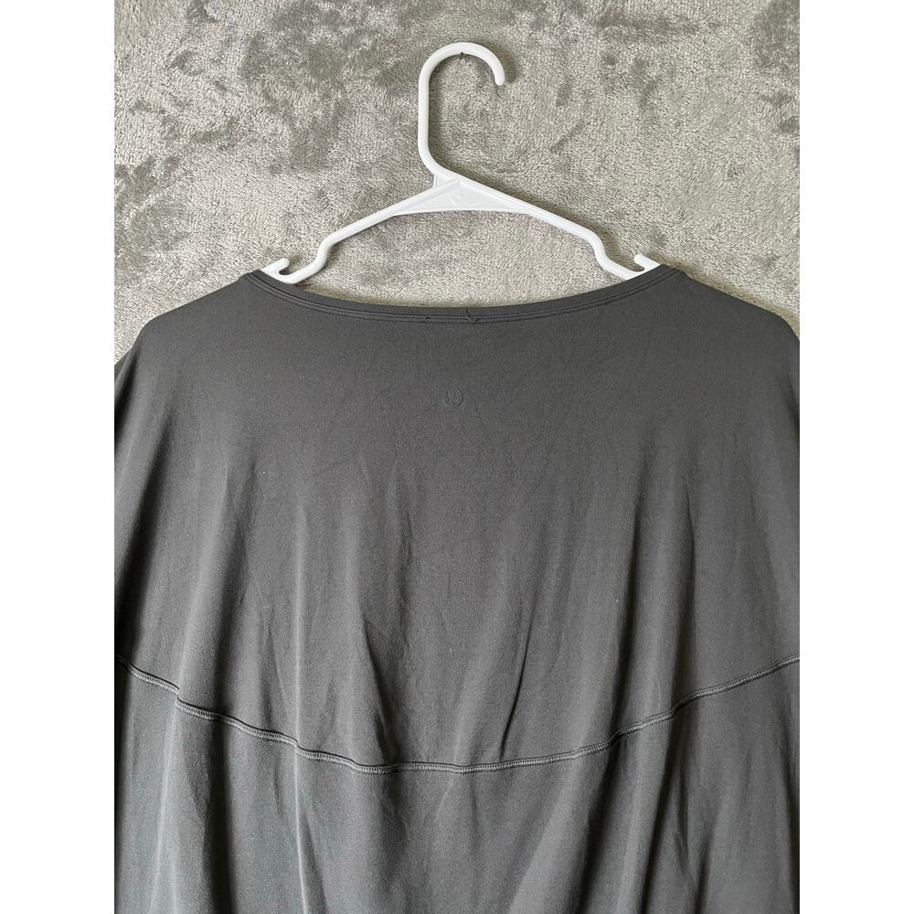 Lululemon Back In Action Short Sleeve T-Shirt Nulu Graphite Grey 14 Athleisure - Picture 4 of 5
